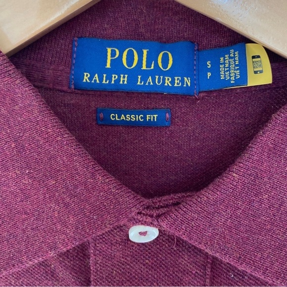 Polo Ralph Lauren Men’s Classic Fit Long-Sleeve Wine Maroon Polo Size Small NWT - Picture 6 of 10